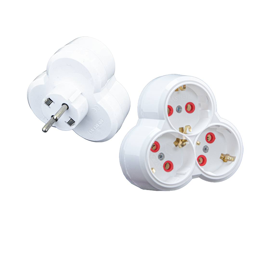 SAPPHIRE 3GANG GROUNDED PLUG-SOCKET...